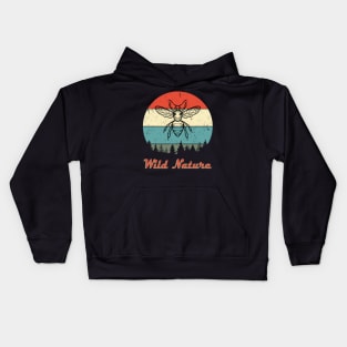 Wild Nature Wasp Abstract Sunset Kids Hoodie